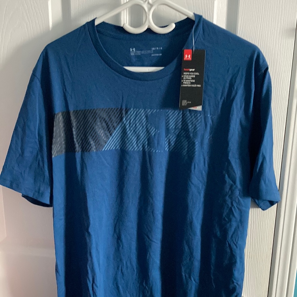 Under armour blue t shirt. Size large. Brand new